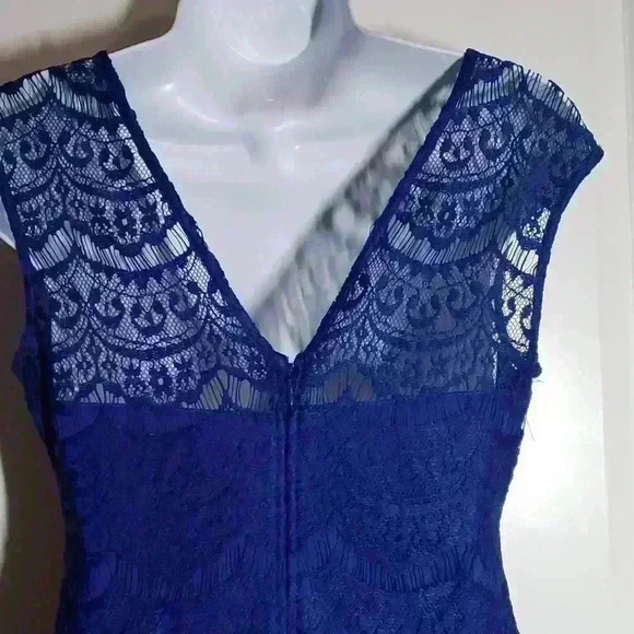 Royal Blue Lace Gown - Picture 9 of 15